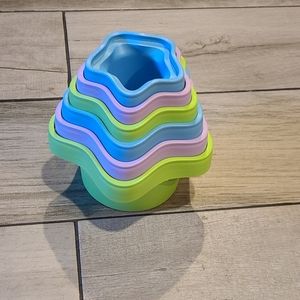 🐧 Green Toys Stacking Cups Sensory Toy 🍋 🌷 💧 💕 🍂🧁🎀🦄🪻🍍🍓🦉
